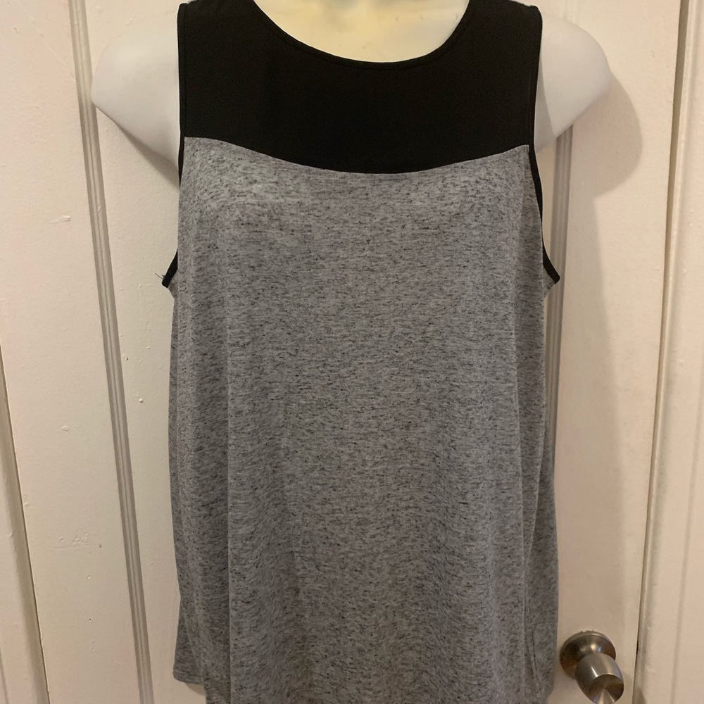🟤 3/$25 Pure Energy Sleeveless Sheer Black Gray Top - Picture 5 of 5